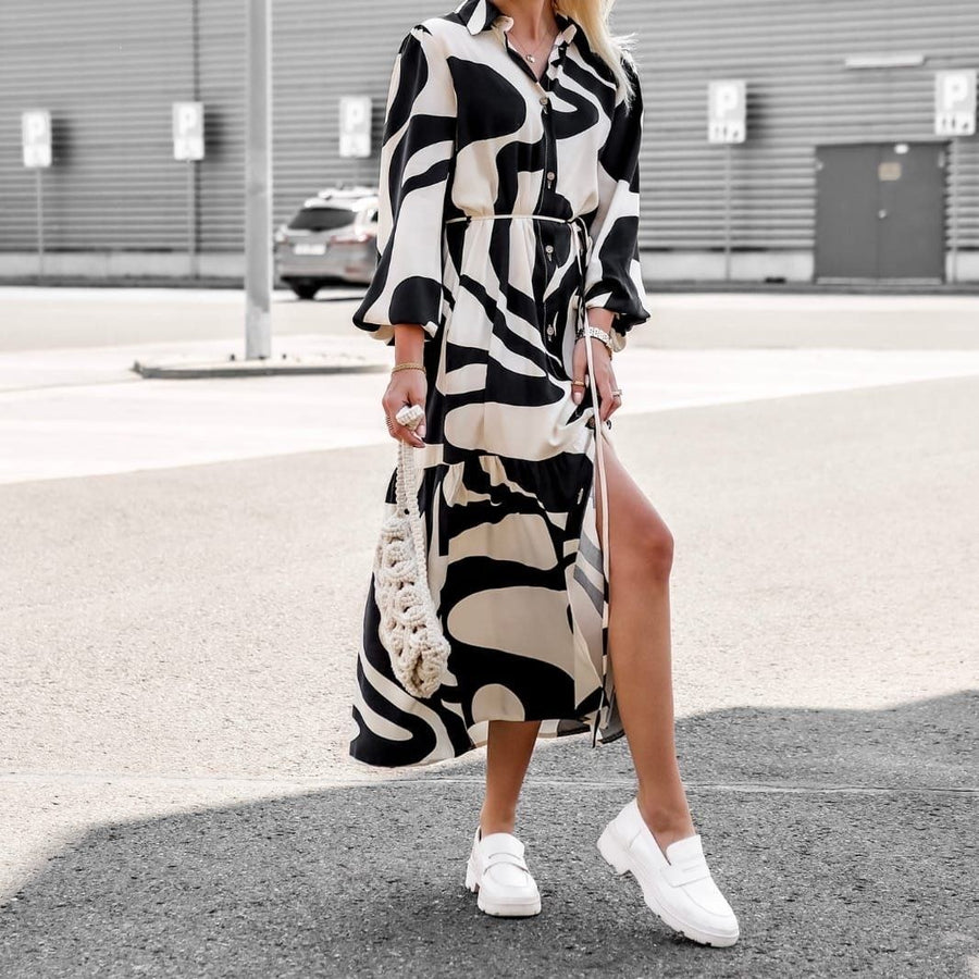 Pandora | Women's Waist Belt Belted Fashionable Shirt Dress