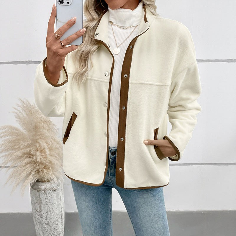 Pandora | Women's Cozy Fleece Jacket in Apricot