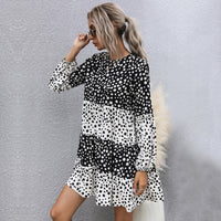 Paolina | Women's Maxi Dress in Black White