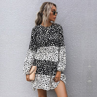 Paolina | Women's Maxi Dress in Black White