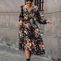 Paquerette | Women's Ruffle Detail Elegant Maxi Dress