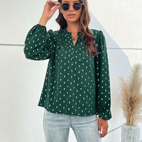Pasqualina | Women's Elegant Blouse in Pine Green