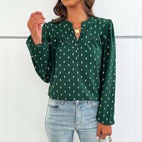 Pasqualina | Women's Elegant Blouse in Pine Green