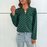 Pasqualina | Women's Elegant Blouse in Pine Green
