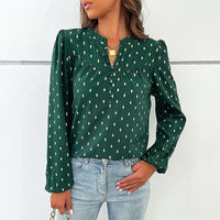 Pasqualina | Women's Elegant Blouse in Pine Green