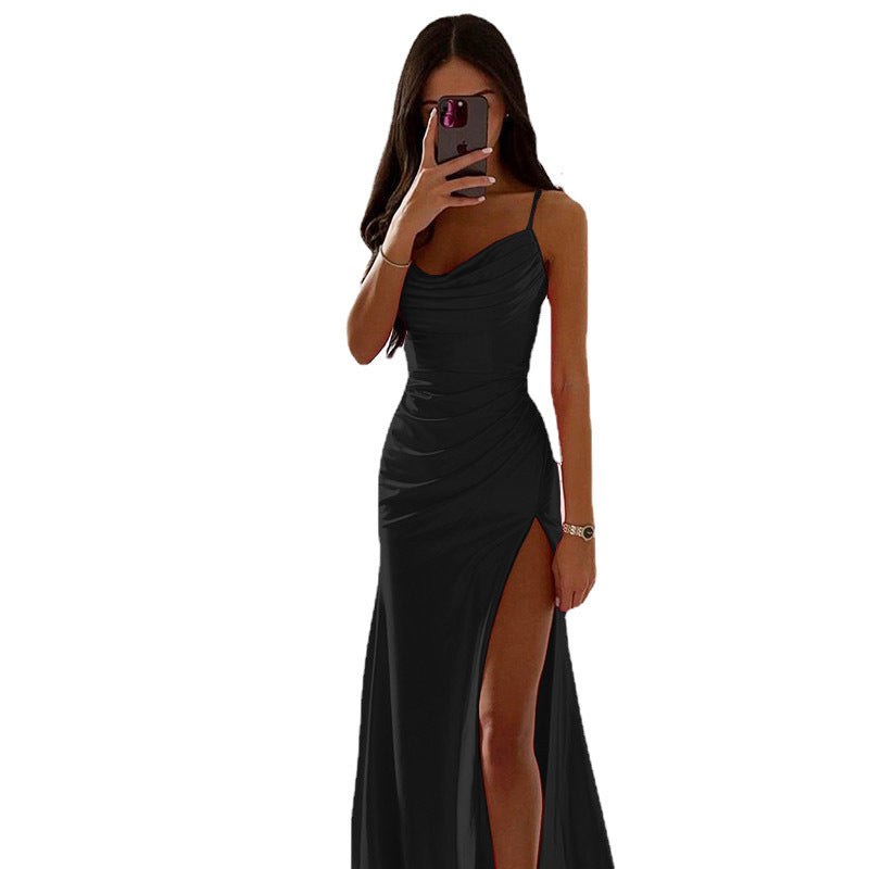 Patrizia | Women's Elegant Chic Maxi Dress in Black