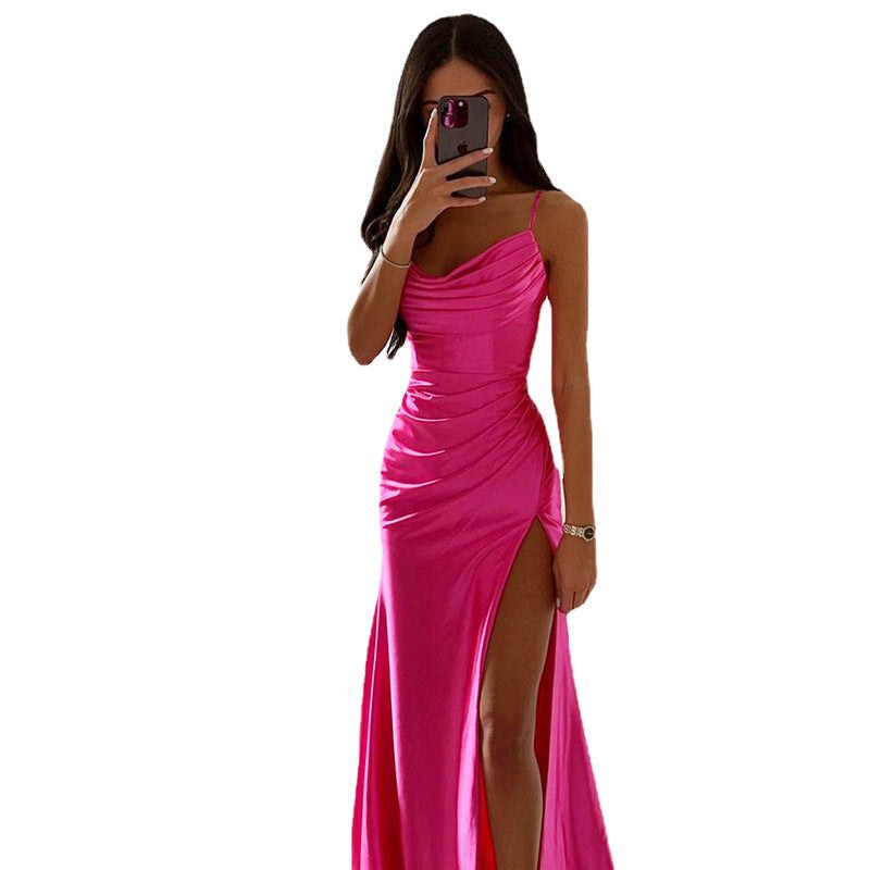 Patrizia | Women's Elegant Chic Maxi Dress in Magenta