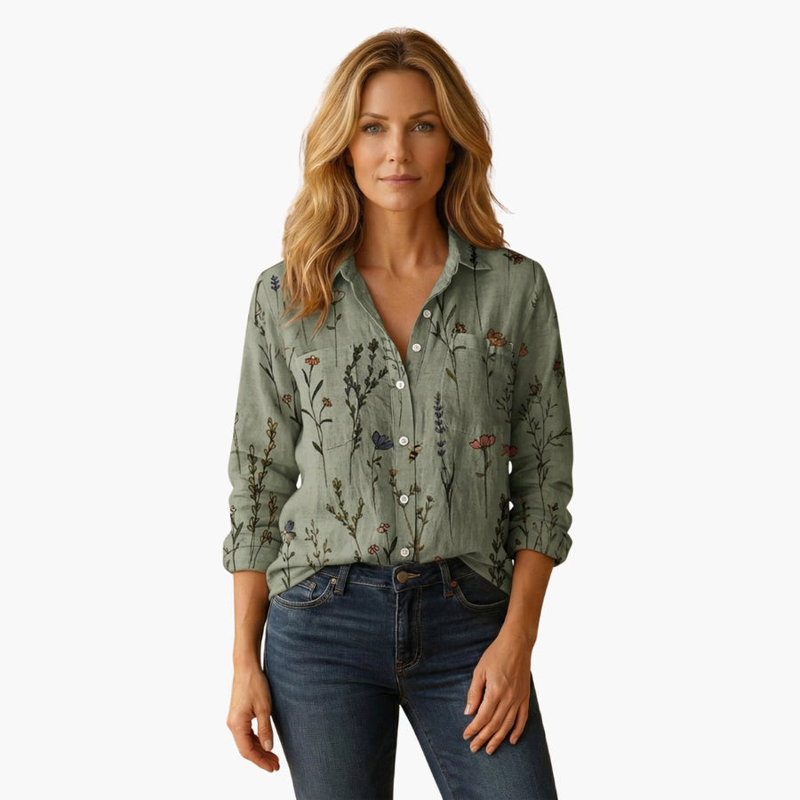 Pauline | Women's Long Sleeve Paisley Blouse