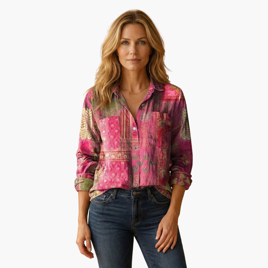 Pauline | Women's Long Sleeve Paisley Blouse