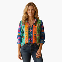 Pauline | Women's Long Sleeve Paisley Blouse