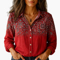 Pauline | Women's Long Sleeve Paisley Blouse