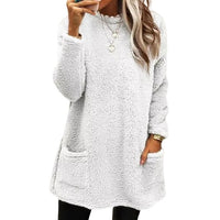 Pearl | Women's Oversized Cozy Pockets Sweater in Olive Green