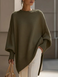 Peony | Women's Oversized Pocho Style Blouse in Green