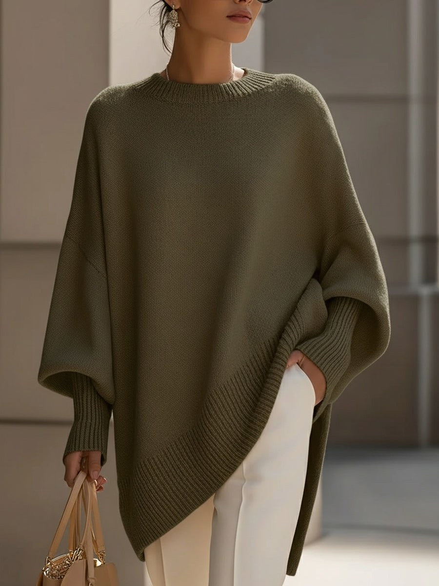 Peony | Women's Oversized Pocho Style Blouse in Green