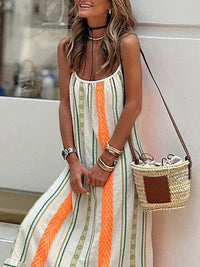 Pernille | Women's A-Line Spaghetti Strap Midi Sundress