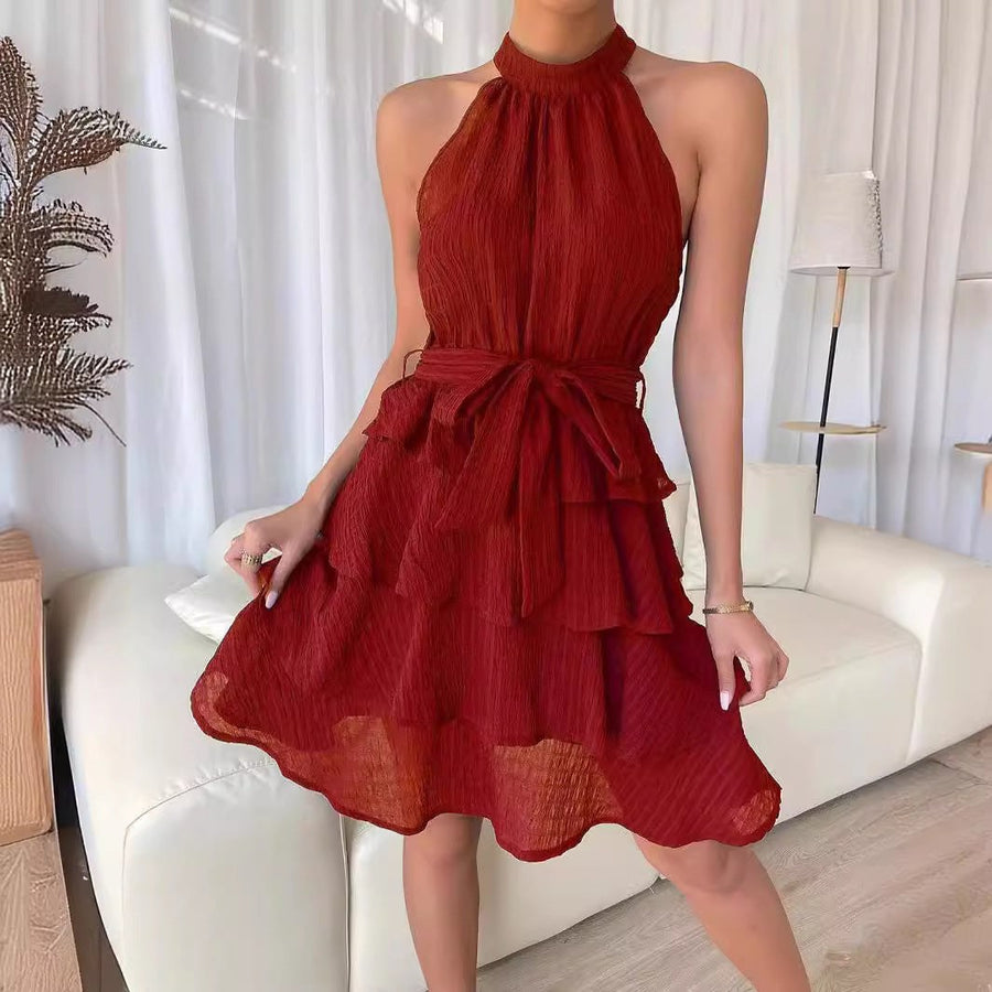 Petra | Women's Waist Belt Belted Dress – Casual Dress