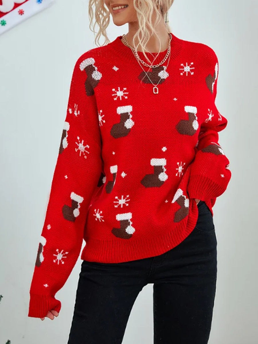 Petra | Women's Cozy Sweater in Red