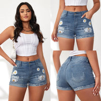 Petronella | Women's Casual Shorts in Light Blue
