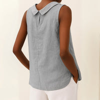 Phaedra | Women's Sleeveless Roll Collar Blouse