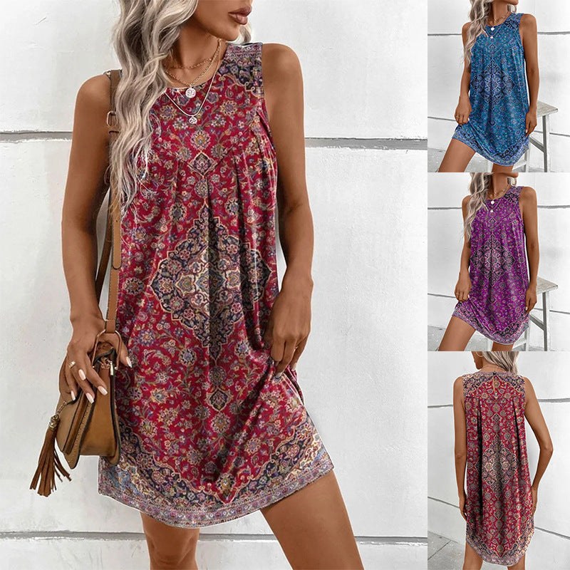 Pheodora | Women's Sleeveless Lightweight Floral Dress