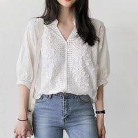 Philomela | Women's Button-Front Blouse in As Shown