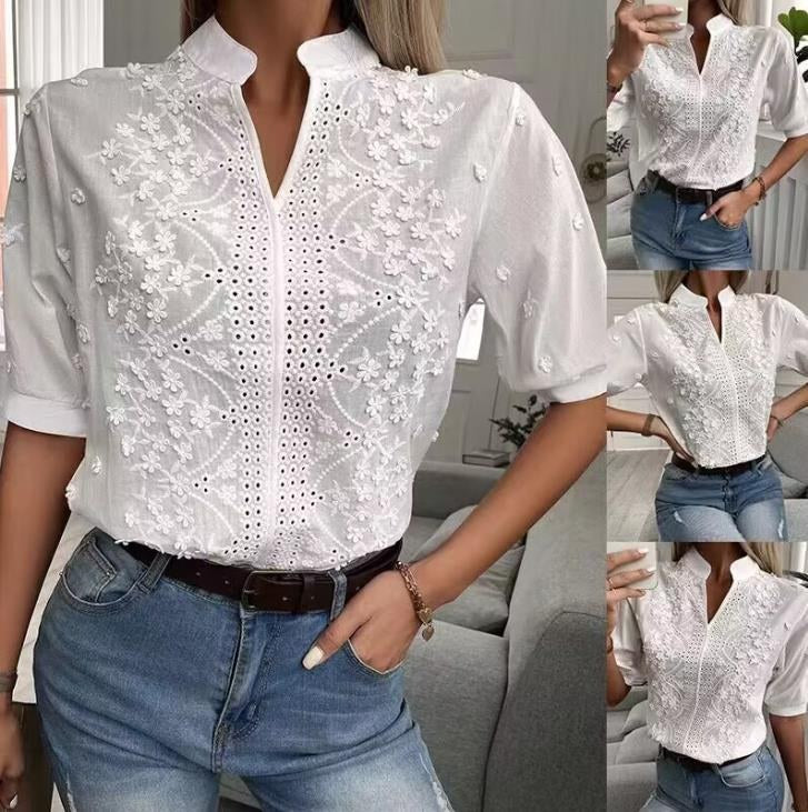 Philomela | Women's Button-Front Blouse in As Shown