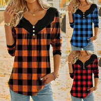 Philomena | Women's V-Neck Button-Front Top