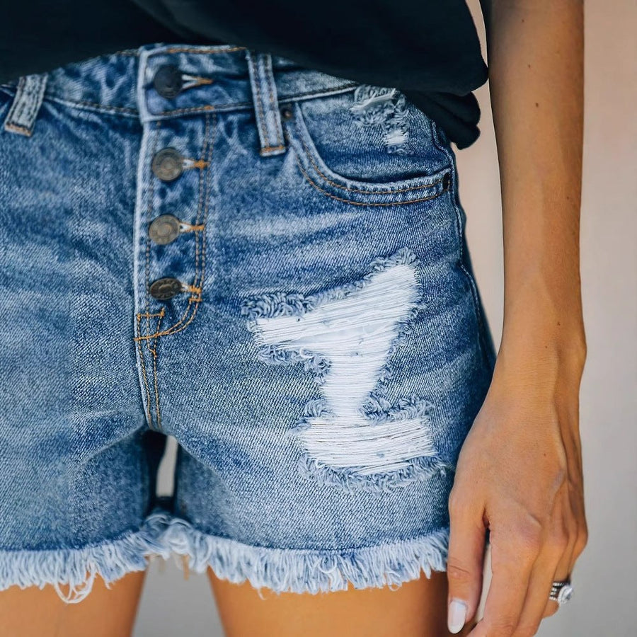 Phoebe | Women's Casual Shorts in Blue