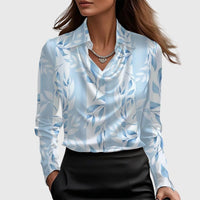 Phoebe | Women's Structured Formal Blouse in Sky Blue