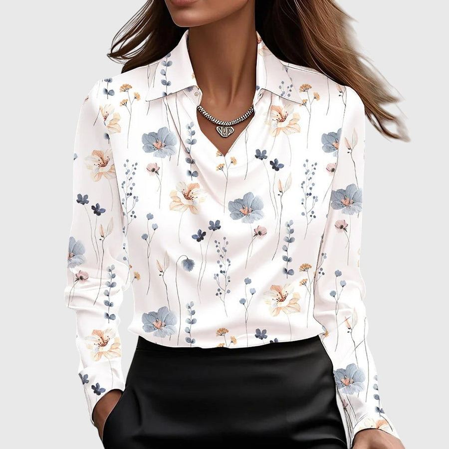 Phoebe | Women's Structured Formal Blouse in White