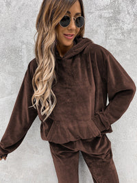Pia | Women's Oversized Cozy Comfortable Fleece Joggers in Brown