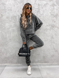 Pia | Women's Oversized Cozy Comfortable Fleece Joggers in Gray