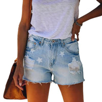 Pilar | Women's Fringe Fashionable Shorts in Blue
