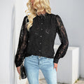 Polyxena | Women's Textured Lace Elegant Blouse
