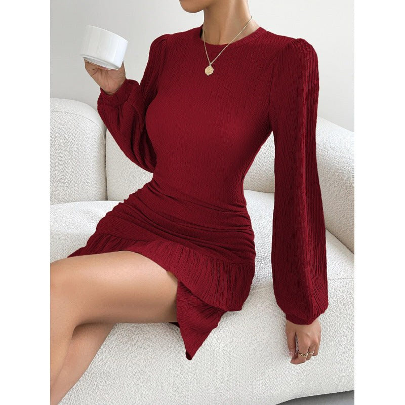 Polyxenia | Women's Elegant Dress in Burgundy