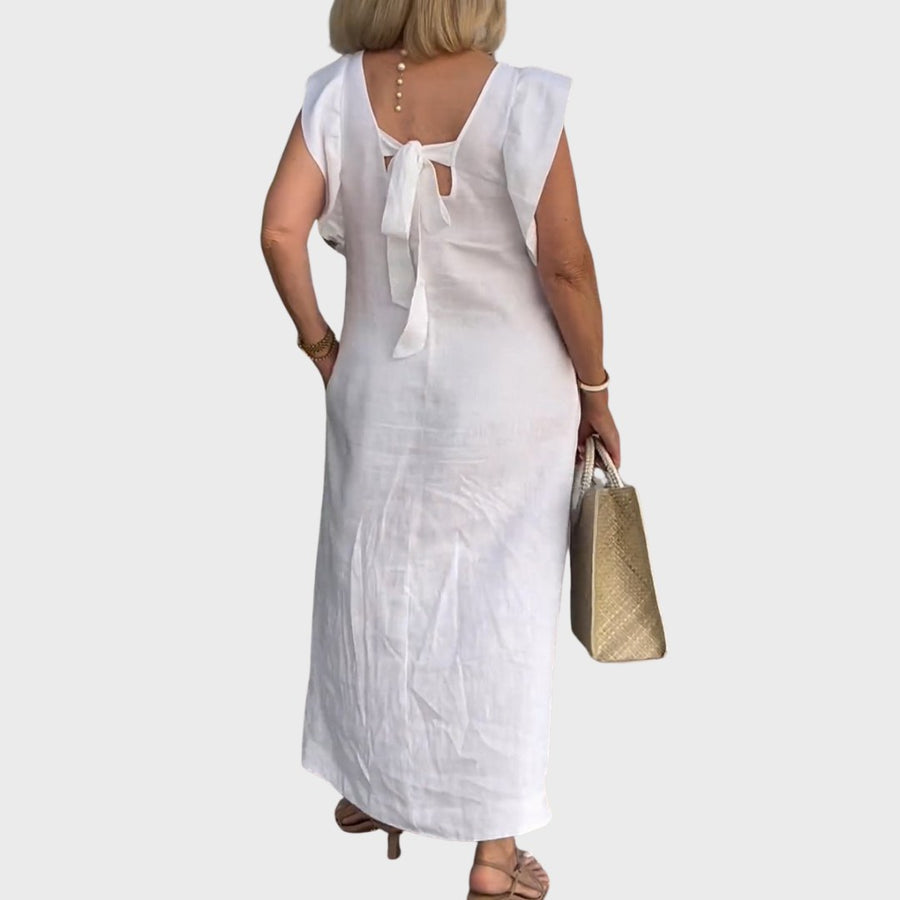 Pomeline | Women's Casual Cap Sleeve Midi Sundress