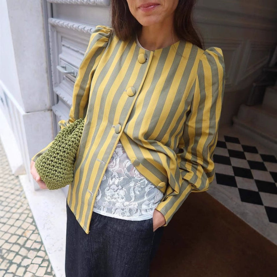 Poppy | Women's Long Sleeve Elegant Blouse in Yellow