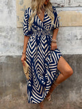 Portia | Women's Geometric Print Boho Dress