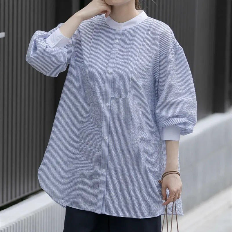 Priscille | Women's Oversized Shirt in Blue