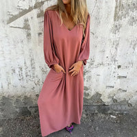 Prudence | Women's Side Slit Boho Dress in Pink