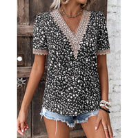 Prudentia | Women's Floral Blouse in Black