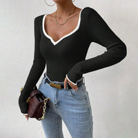 Prunella | Women's V-Neck Long Sleeve Bodysuit