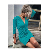 Prunella | Women's Zip Hooded Dress – Casual Dress