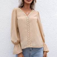Pulcheria | Women's Lace Detail Elegant Blouse