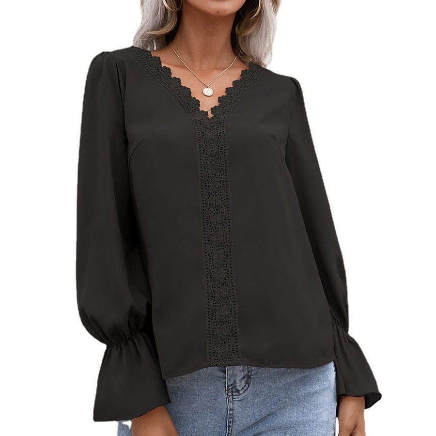 Pulcheria | Women's Lace Detail Elegant Blouse