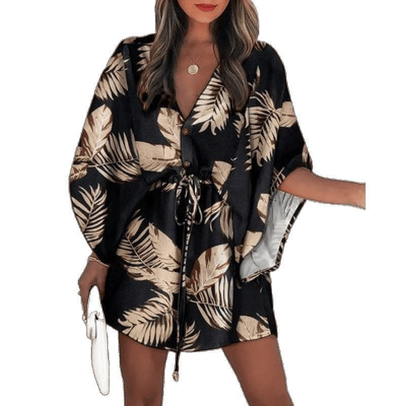 Pulcherie | Women's Floral Print Belted Wrap Dress