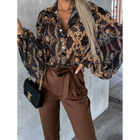 Radegonde | Women's Floral Blouse in Black Floral
