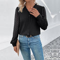 Radmila | Women's Button-Front Sheer Elegant Blouse