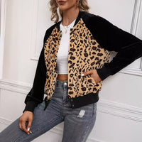 Raimonde | Women's Leopard Print Elegant Jacket in Khaki