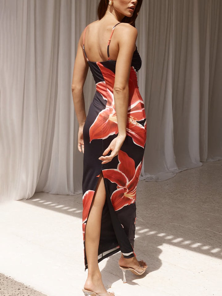 Raphaelle | Women's Floral Print Boho Maxi Dress